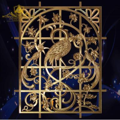 Bông gió nhôm đúc con công