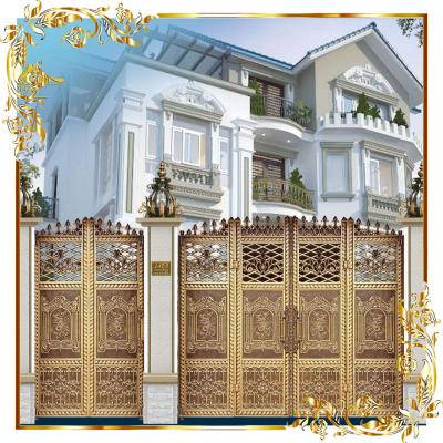 Cổng nhôm đúc 4 cánh logo song long