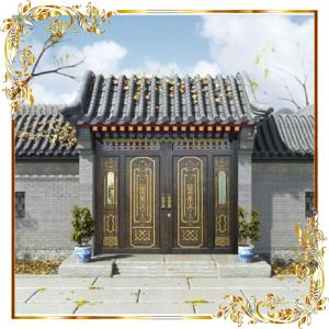 Cổng nhôm đúc 4 cánh mẫu 01