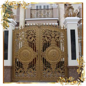 Cổng nhôm đúc Hoa lá tây 11