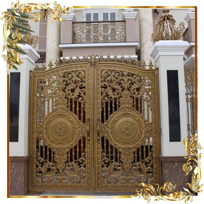 Cổng nhôm đúc Hoa lá tây 11