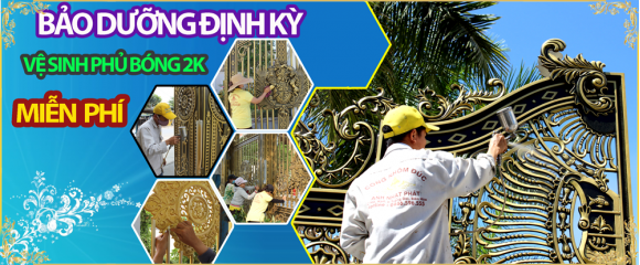 Cổng nhôm đúc tứ quý tùng cúc trúc mai