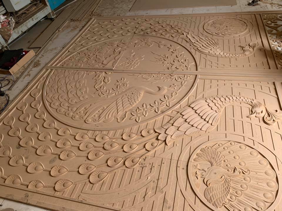 mẫu cổng gỗ cắt CNC