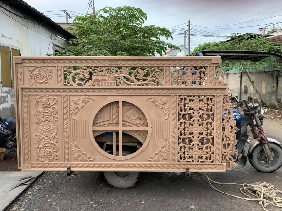 mẫu cổng gỗ cắt CNC