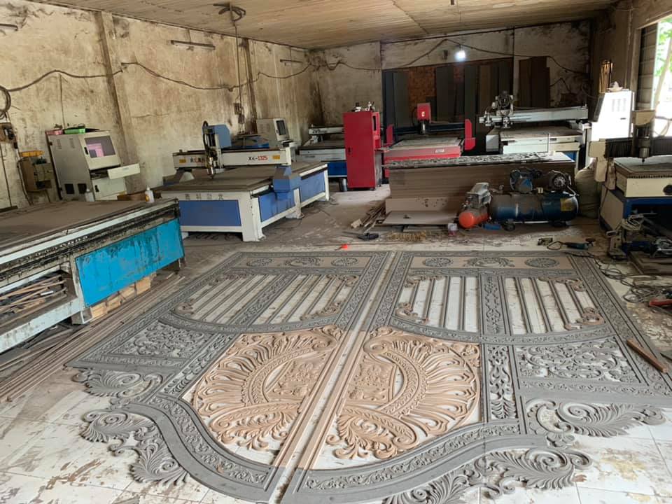 mẫu cổng gỗ cắt CNC