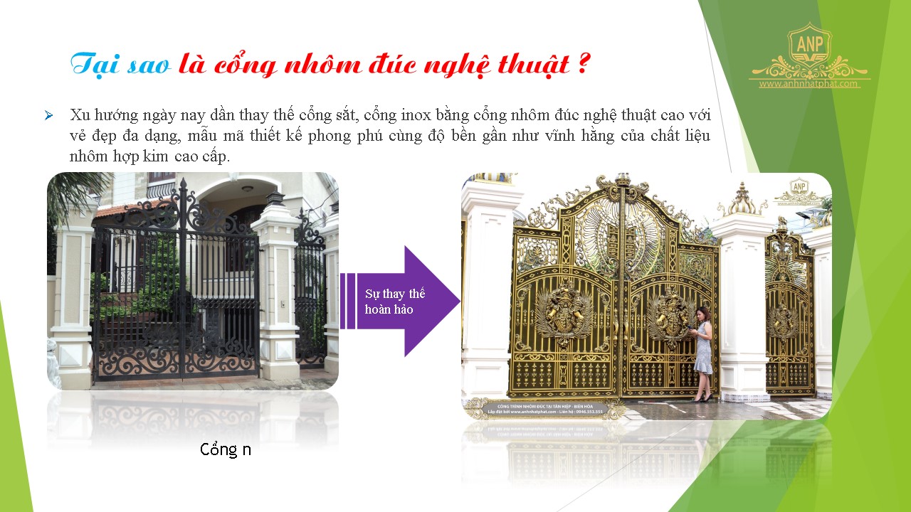 cổng nh&ocirc;m đ&uacute;c