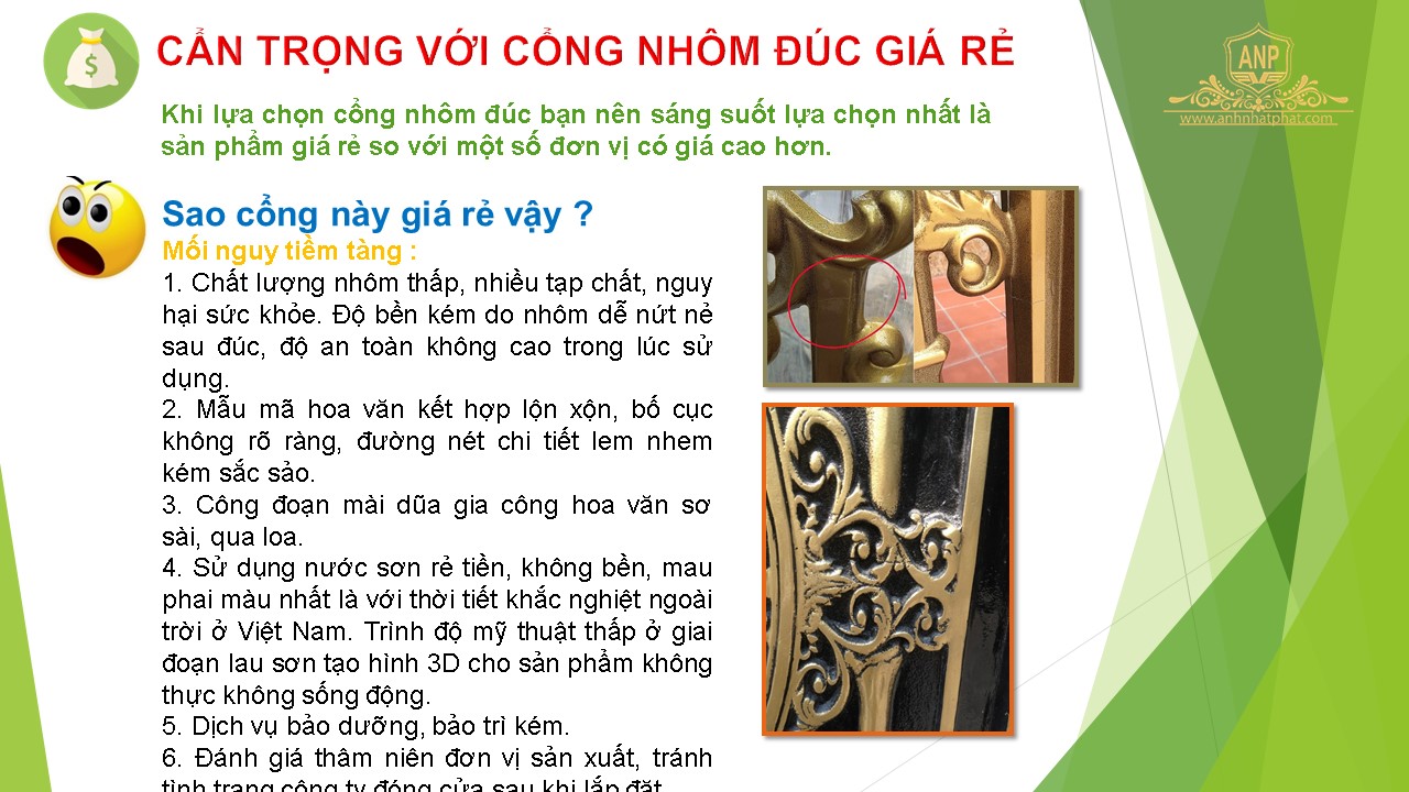 cổng nh&ocirc;m đ&uacute;c