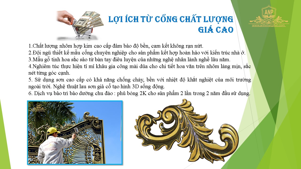 cổng nh&ocirc;m đ&uacute;c