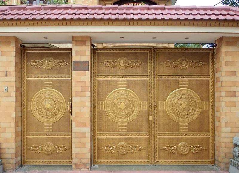 cổng nh&ocirc;m đ&uacute;c đẹp