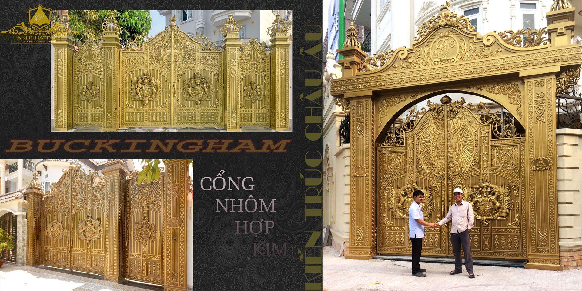 cổng nh&ocirc;m đ&uacute;c đẹp