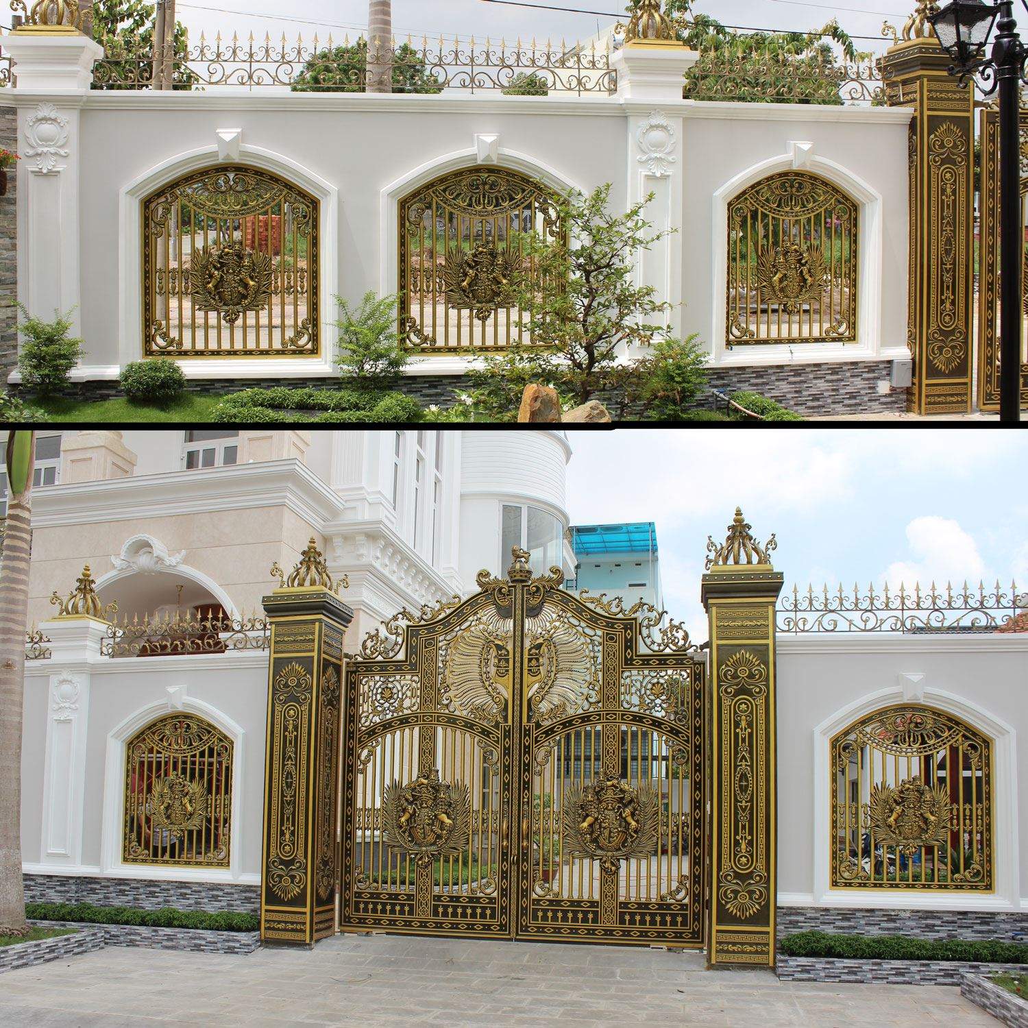 cổng nh&ocirc;m đ&uacute;c đẹp