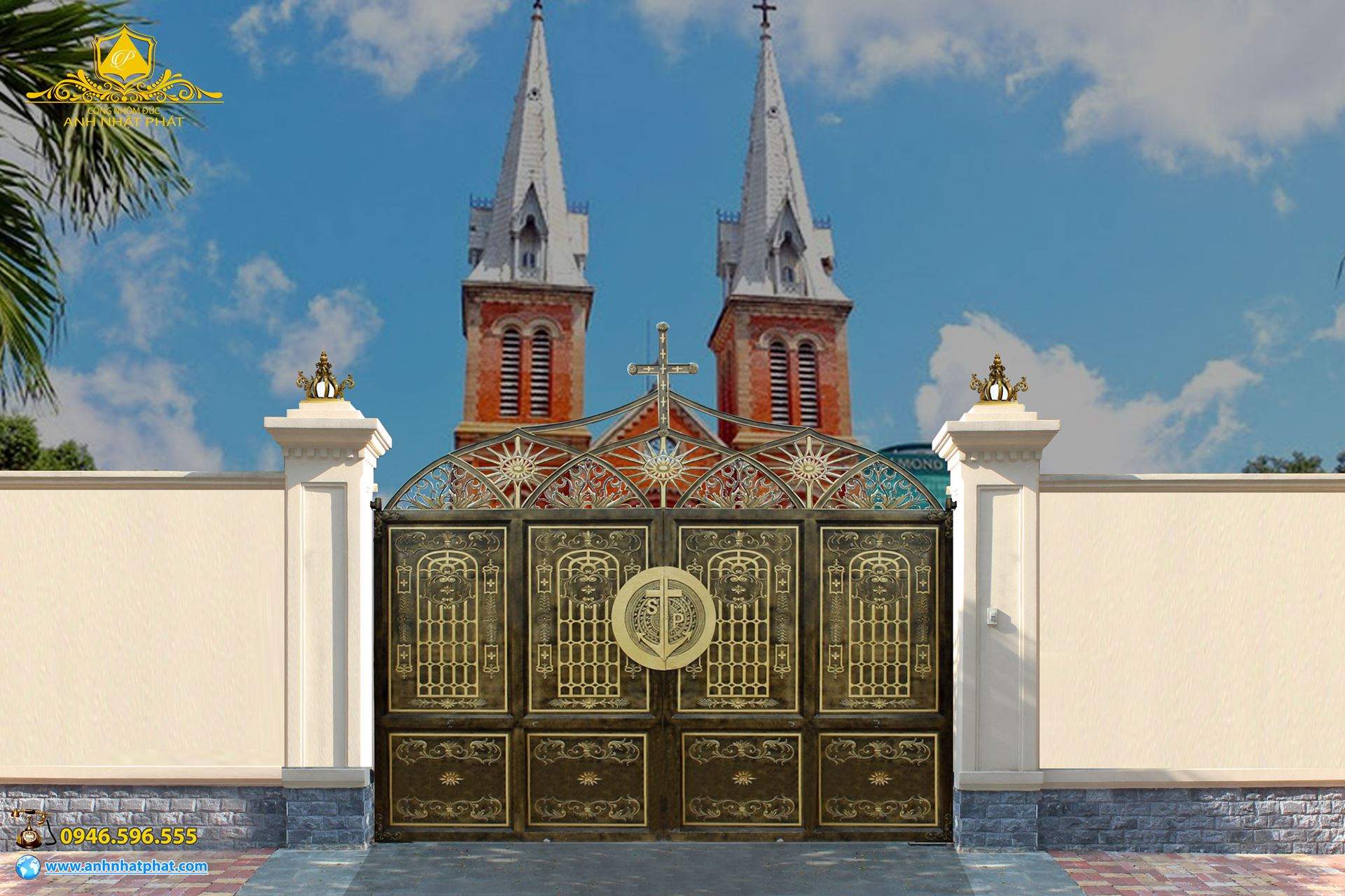 cổng nh&ocirc;m đ&uacute;c