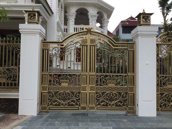 cổng nh&ocirc;m đ&uacute;c đẹp