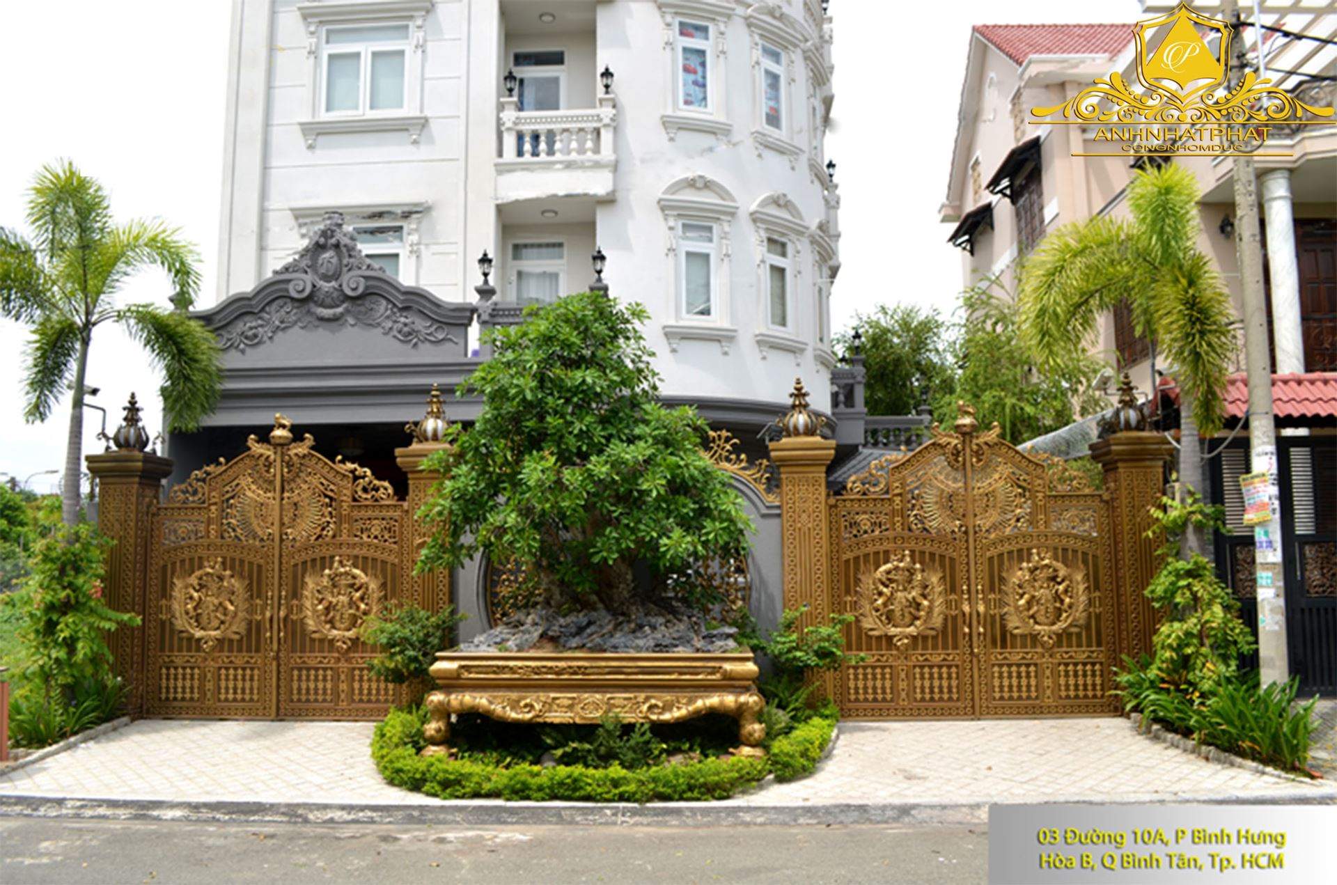 cổng nh&ocirc;m đ&uacute;c đẹp