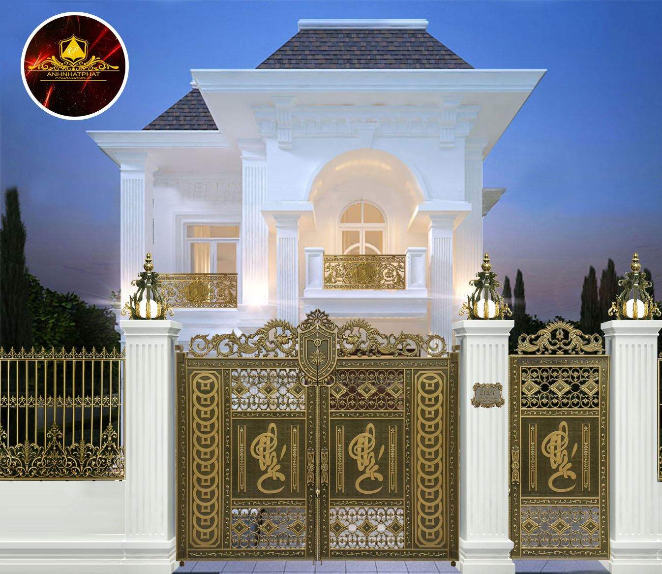 cổng nh&ocirc;m đ&uacute;c