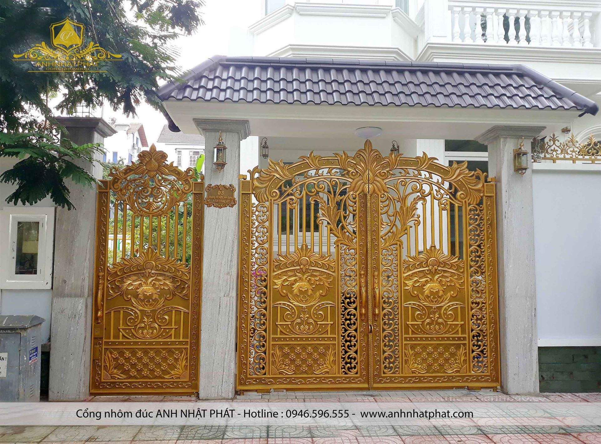 cổng nh&ocirc;m đ&uacute;c