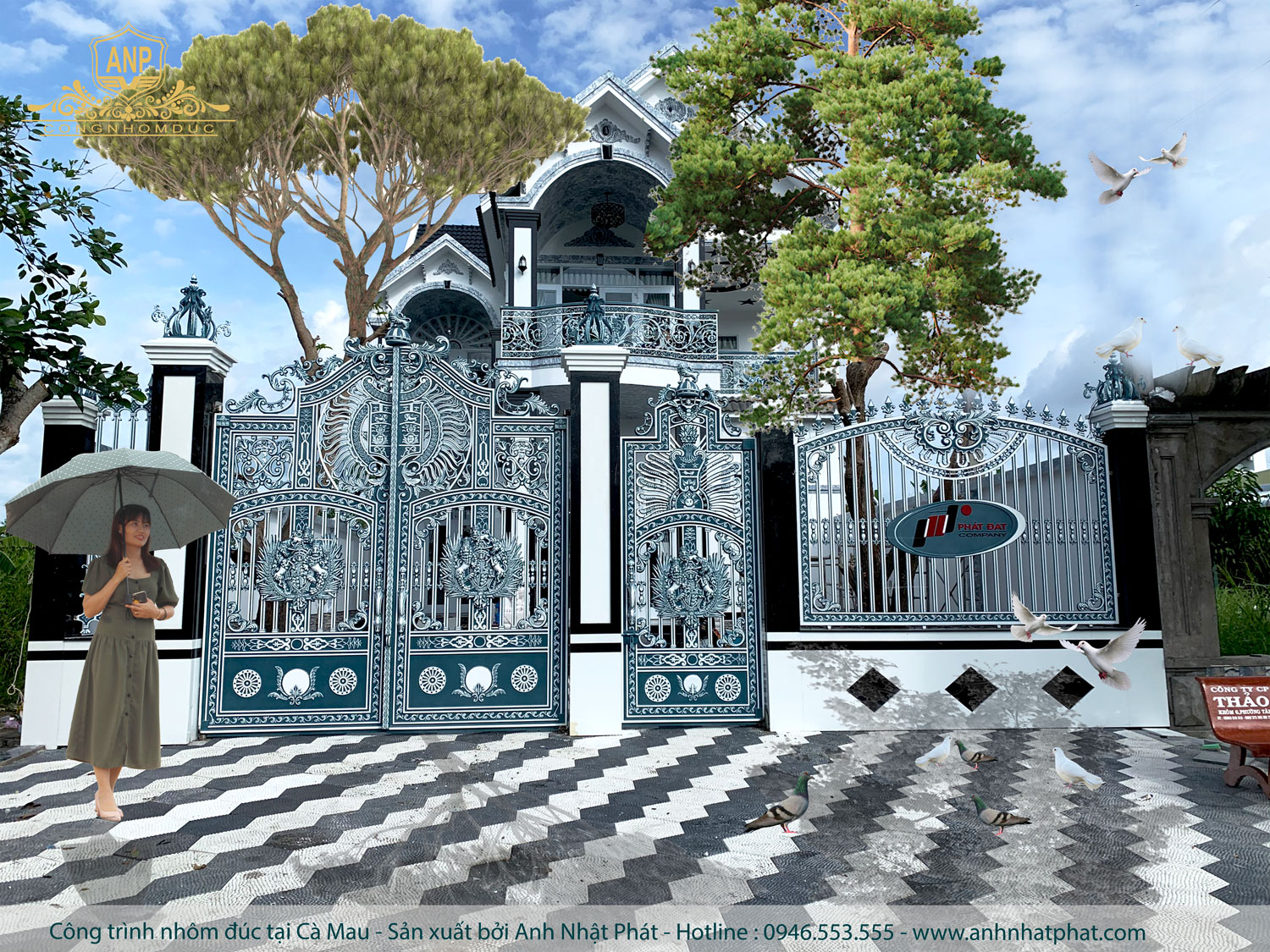 cổng nh&ocirc;m đ&uacute;c C&agrave; Mau