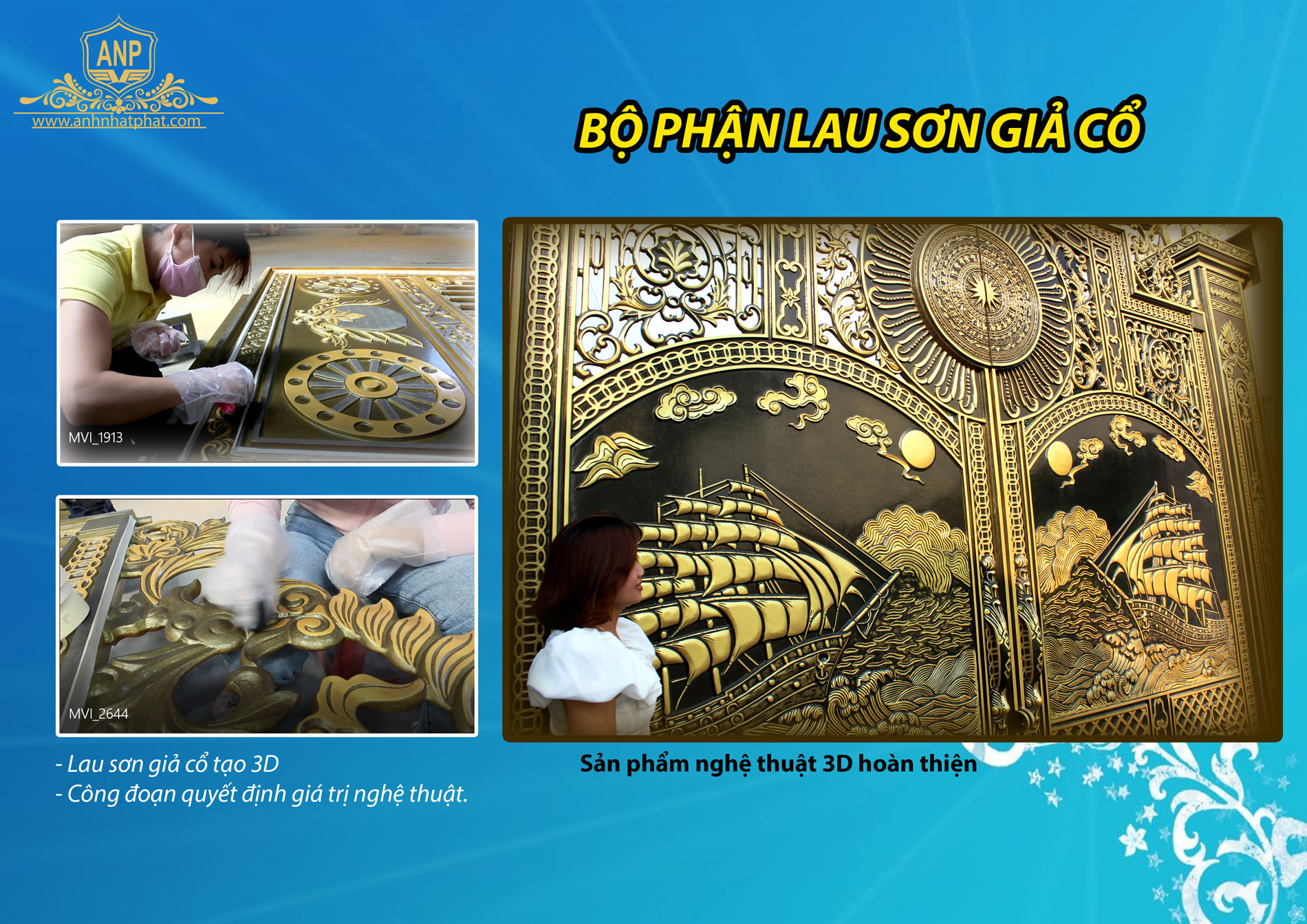 qui tr&igrave;nh sản xuất cổng nh&ocirc;m đ&uacute;c